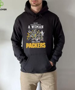 Never underestimate a woman who understands football and loves Green Bay Packers signatures 2022 hoodie, sweater, longsleeve, shirt v-neck, t-shirt