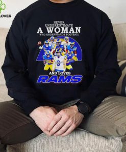 Never underestimate a woman who understands football and loves Los Angeles Rams 2022 shirt