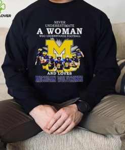 Never underestimate a woman who understands football and loves Michigan Wolverines 2022 shirt