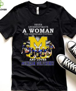 Never underestimate a woman who understands football and loves Michigan Wolverines 2022 shirt