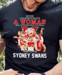 Never underestimate a woman who understands football and loves Sydney Swans 2022 hoodie, sweater, longsleeve, shirt v-neck, t-shirt