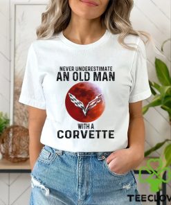 Never underestimate an old man With a Corvette Shirt