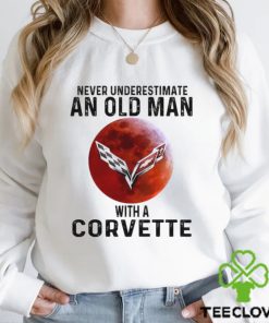 Never underestimate an old man With a Corvette Shirt