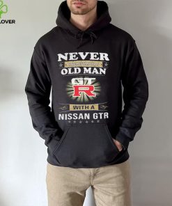 Never underestimate an old man with a nissan gtrshirt