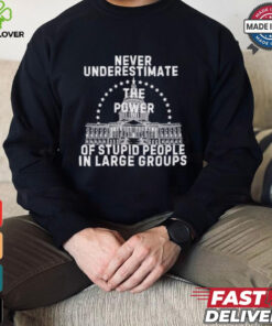 Never underestimate the power of stupid people in large groups shirt 3 Never underestimate the power of stupid people in large groups shirt
