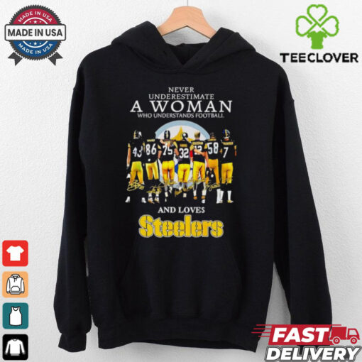 Never underestimate who understands football and lover Pittsburgh Steelers signatures shirt