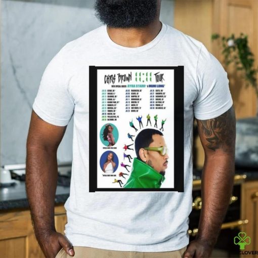 New Chris Brown 1111 Tour 2024 Poster Shirt