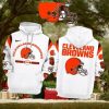 New Cleveland Browns Nfl 2023 Limited Edition White 3d Hoodie