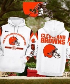 New Cleveland Browns Nfl 2023 Limited Edition White 3d Hoodie