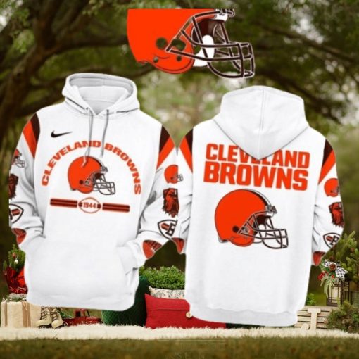 New Cleveland Browns Nfl 2023 Limited Edition White 3d Hoodie