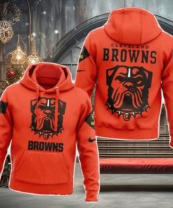 New Cleveland Browns Nfl Salute To Service New Logo 3d Hoodie