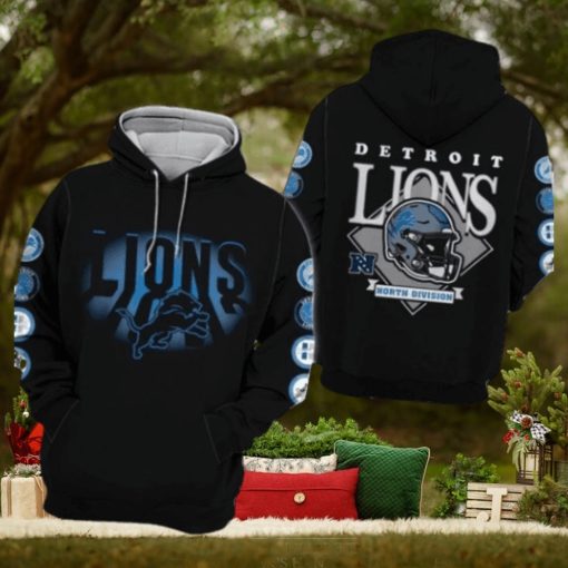 New Detroit Lions North Division All Over Printed Clothes 3d Hoodie