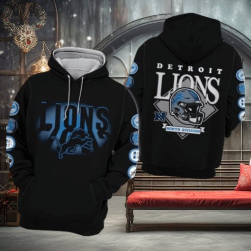 New Detroit Lions North Division All Over Printed Clothes 3d Hoodie