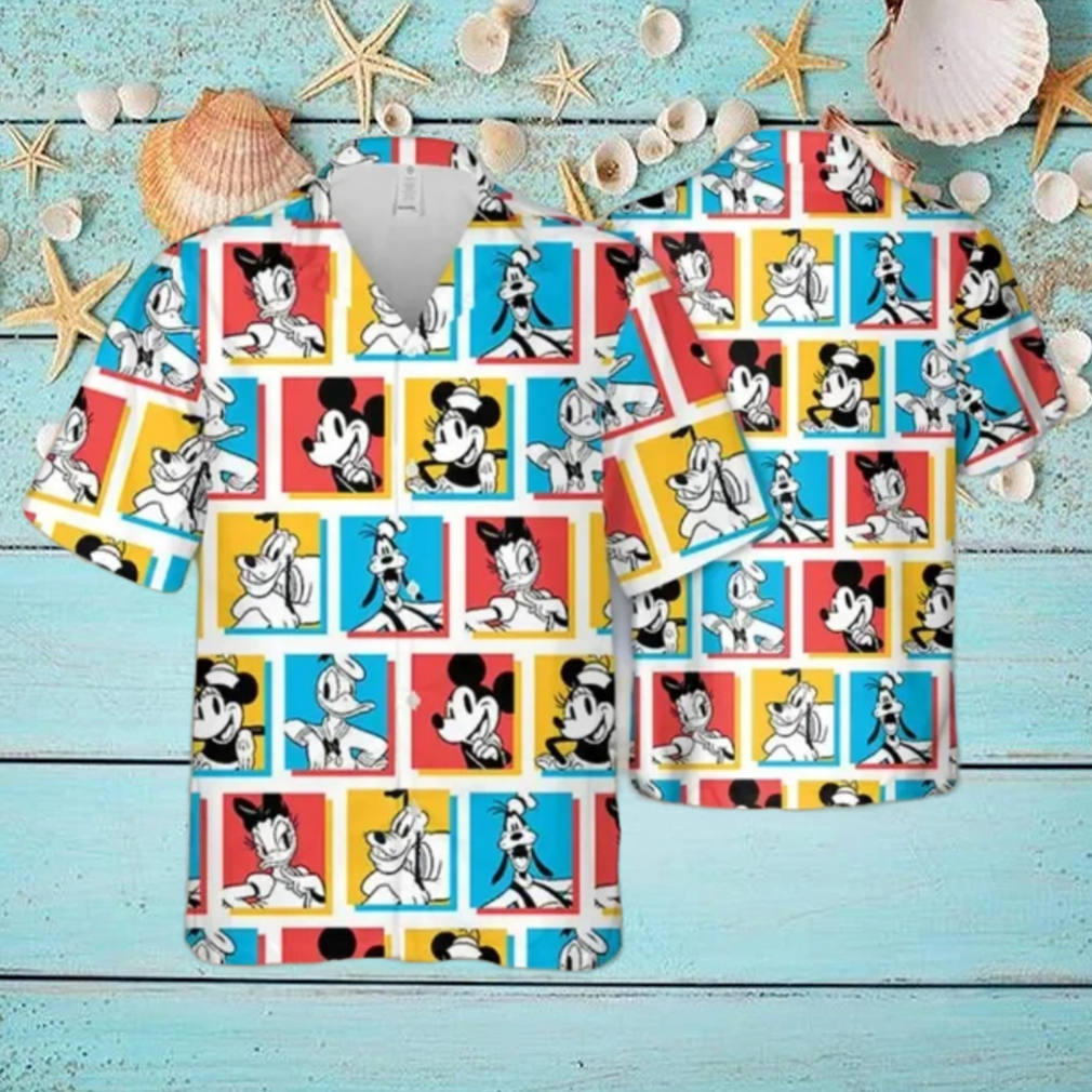 New Disney Characters Hawaiian Shirt New Disney Characters Hawaiian Shirt