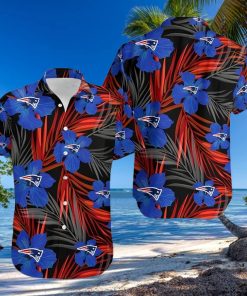 New England Patriots 2 Flower Hawaiian Shirt