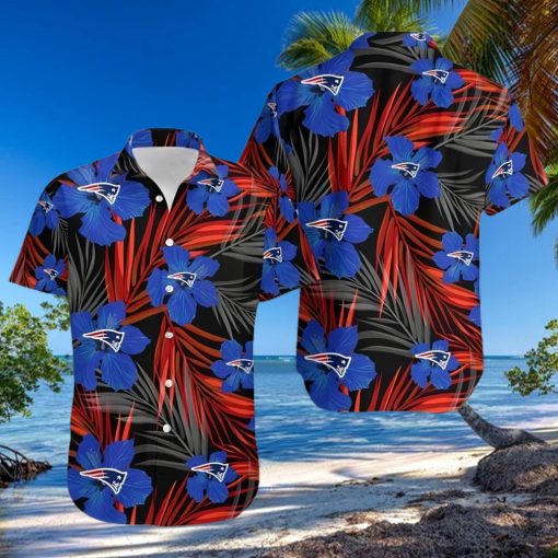 New England Patriots 2 Flower Hawaiian Shirt