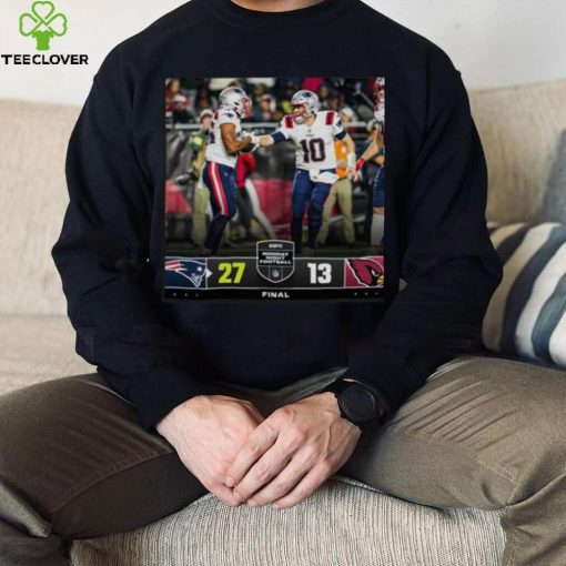 New England Patriots 27 13 Cardinals NFL 2022 Gameday matchup final score hoodie, sweater, longsleeve, shirt v-neck, t-shirt