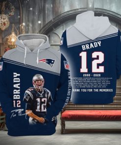 New England Patriots 3D Printed Hoodie