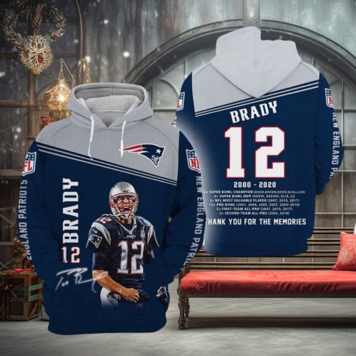 New England Patriots 3D Printed Hoodie