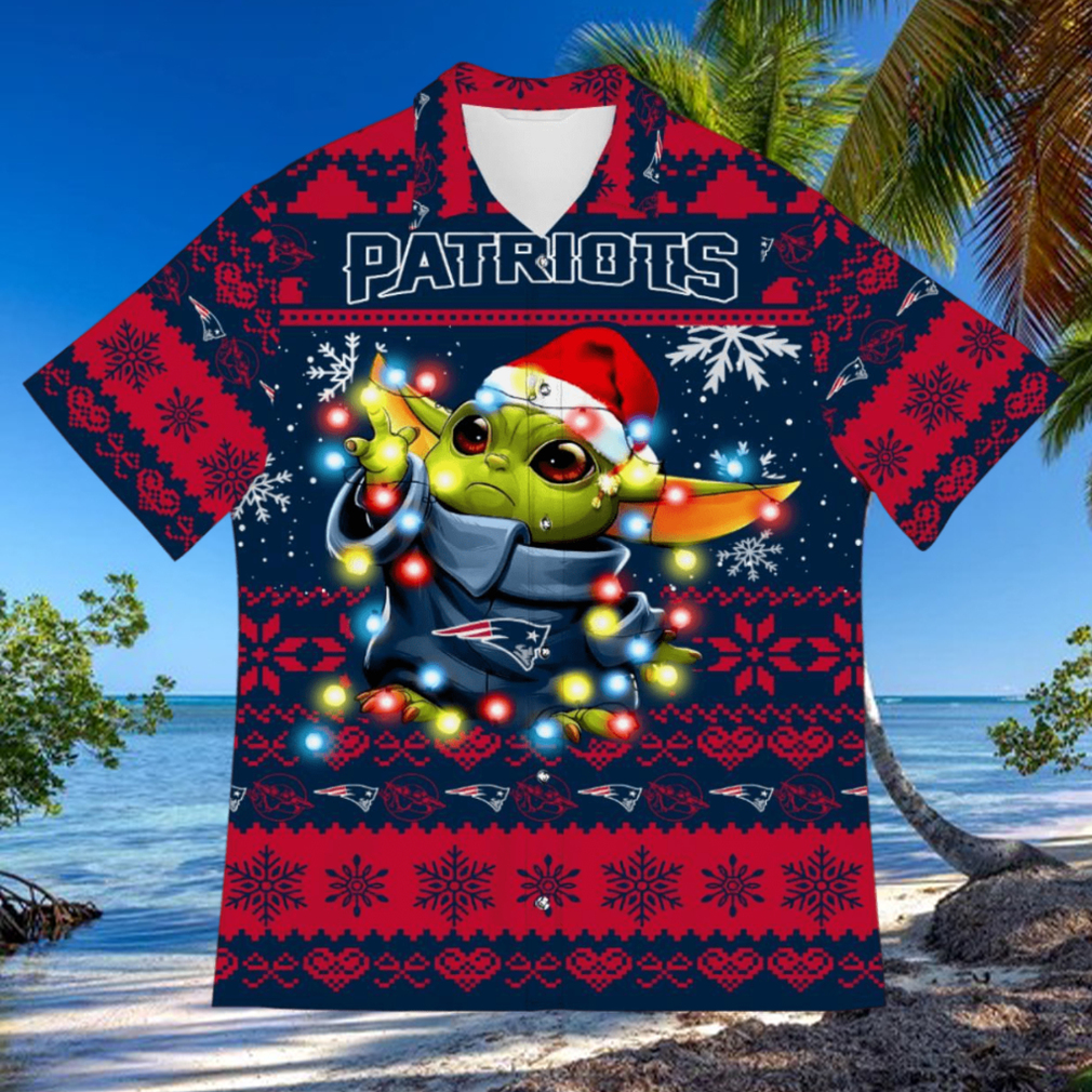 New England Patriots NFL Team Logo Baby Yoda Hawaiian Shirt - Freedomdesign