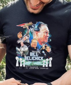 New England Patriots Bill Belichick Six Time Super Bowl Champion Shirt 1 New England Patriots Bill Belichick Six Time Super Bowl Champion Shirt