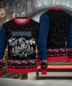 New England Patriots Christmas Mountain Knitted Sweater Gift For Men And Women
