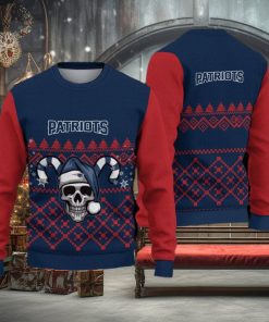 New England Patriots Christmas Skull All Over Print Advent Knitted Sweater Gift For Chirstmas