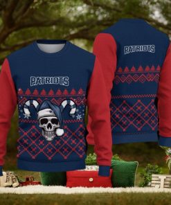 New England Patriots Christmas Skull All Over Print Advent Knitted Sweater Gift For Chirstmas