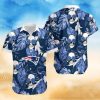 New England Patriots Coconut Leaves And Skulls Hawaiian Shirt