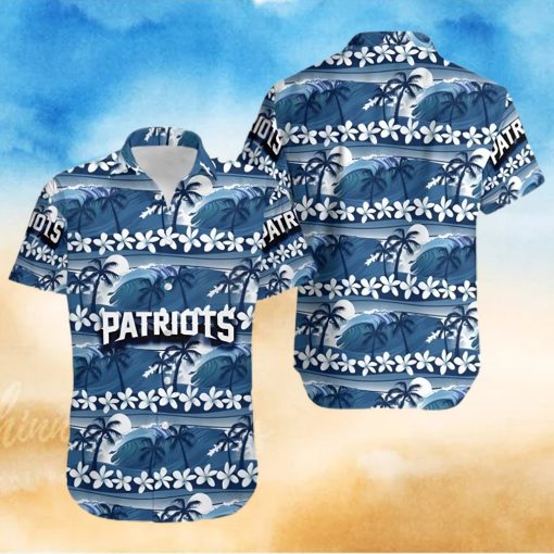 New England Patriots Coconut Trees Nfl Hawaiian Shirt