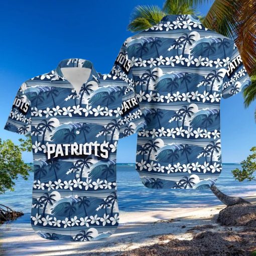 New England Patriots Coconut Trees Nfl Hawaiian Shirt