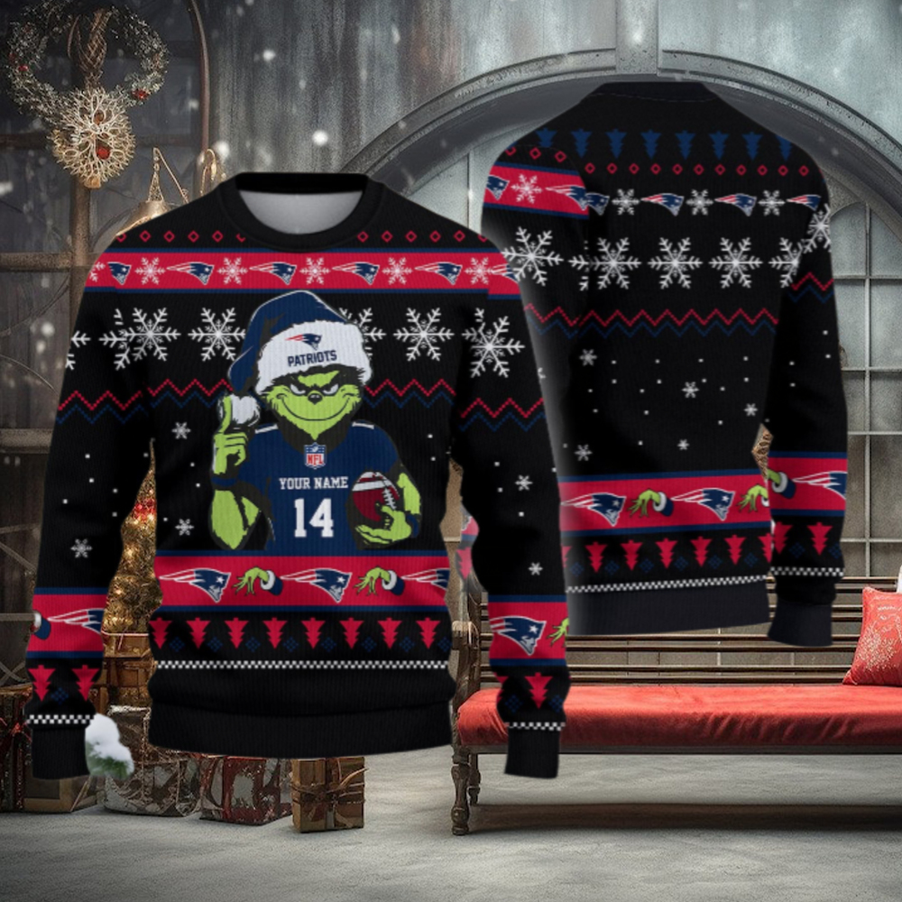 New England Patriots Custom Chrismas Ugly Sweater New England Patriots Custom Chrismas Ugly Sweater