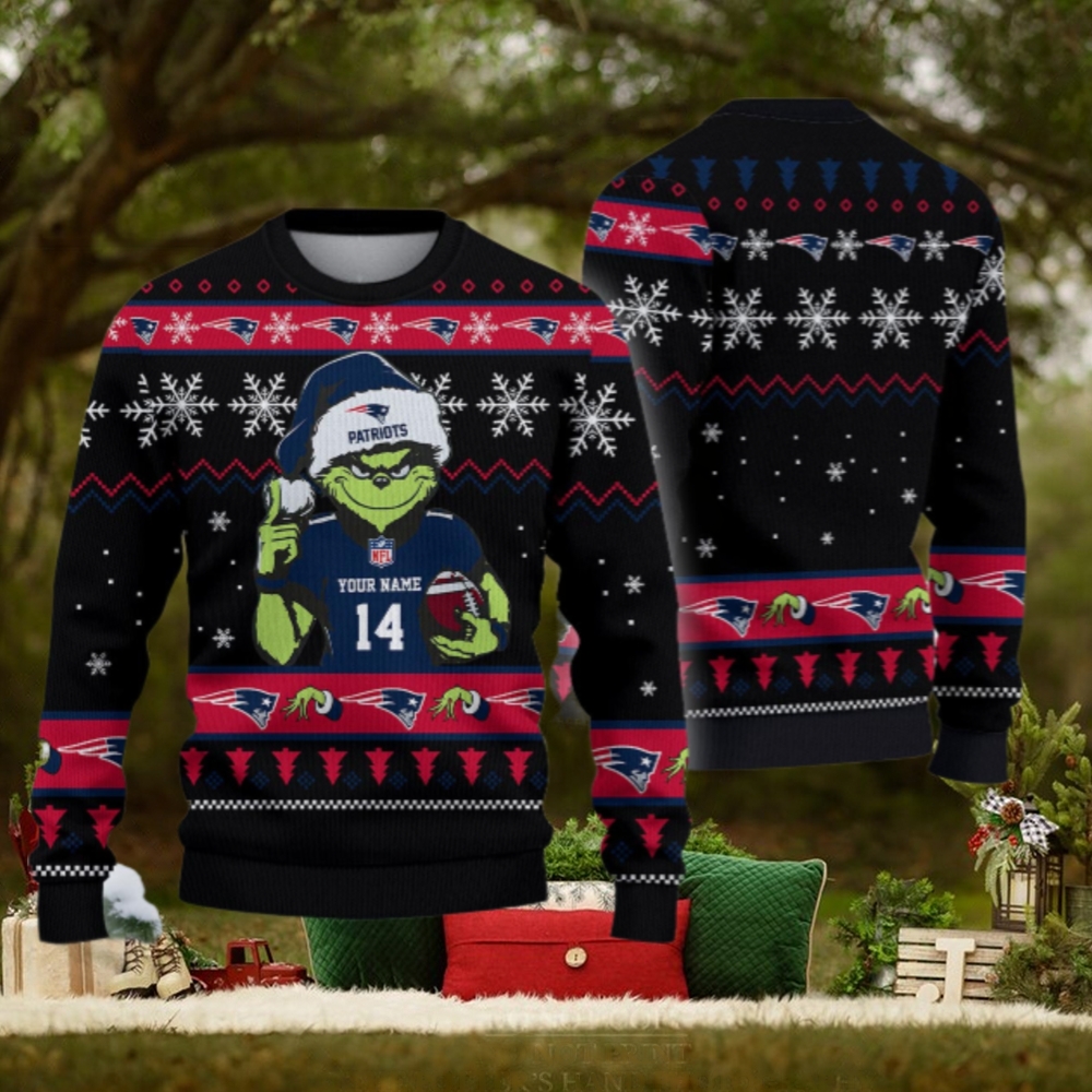 New England Patriots Custom Chrismas Ugly Sweater New England Patriots Custom Chrismas Ugly Sweater