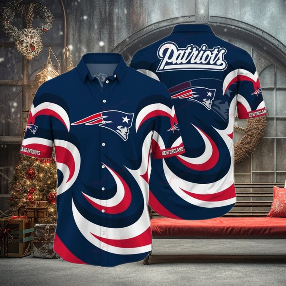 New England Patriots Custom Funny Hawaiian Shirt Beach Outfit Gift For Him New England Patriots Custom Funny Hawaiian Shirt Beach Outfit Gift For Him