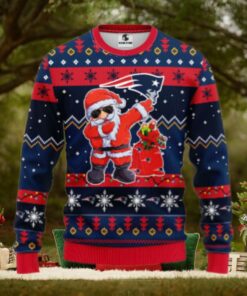 New England Patriots Dabbing Santa Claus Ugly Christmas Sweater