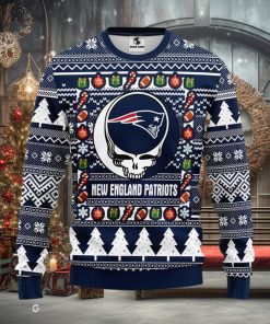New England Patriots Grateful Dead Ugly Christmas Sweater Men And Women Sport Fans Gift