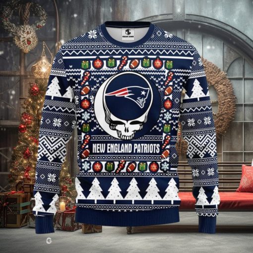 New England Patriots Grateful Dead Ugly Christmas Sweater Men And Women Sport Fans Gift