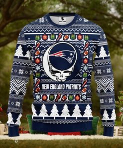 New England Patriots Grateful Dead Ugly Christmas Sweater Men And Women Sport Fans Gift