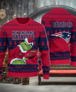 New England Patriots Grinch Ugly Christmas Sweater