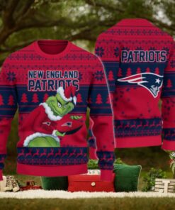 New England Patriots Grinch Ugly Christmas Sweater