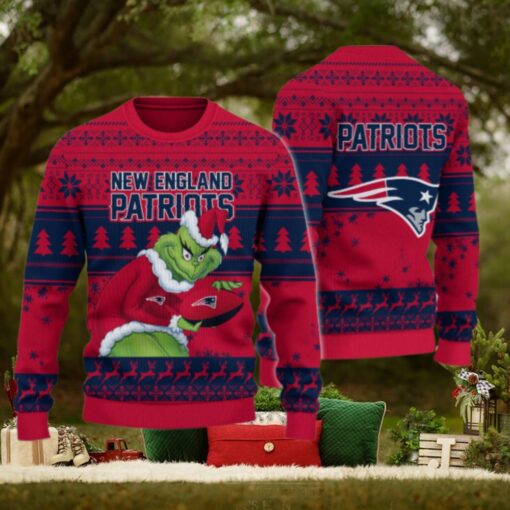 New England Patriots Grinch Ugly Christmas Sweater