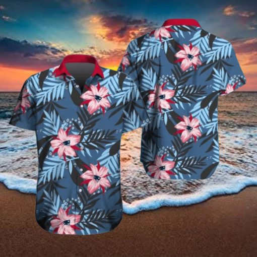 New England Patriots Hawaiian Tracksuit Floral Outfits Button Shirt Beach Shorts