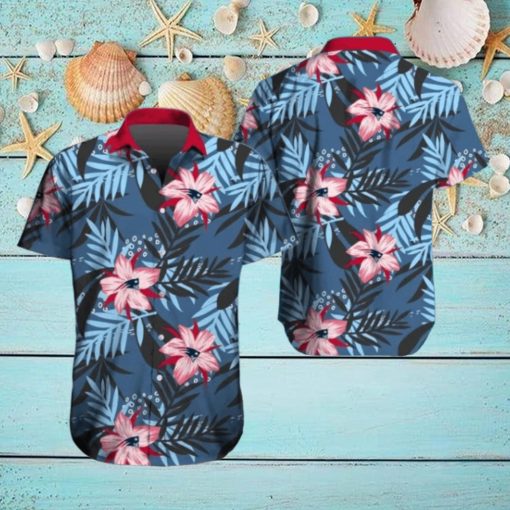 New England Patriots Hawaiian Tracksuit Floral Outfits Button Shirt Beach Shorts