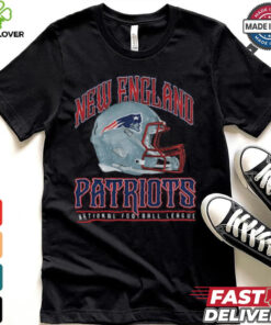 New England Patriots Helmet Garment Dyed Heavyweight T Shirt