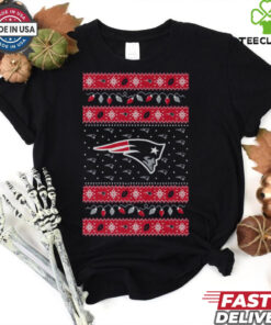 New England Patriots Holiday Lights Sweater T Shirt
