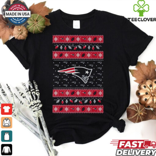 New England Patriots Holiday Lights Sweater T Shirt