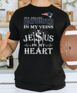 New England Patriots In My Vien Jesus In My Heart Logo Shirt