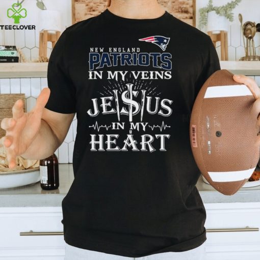 New England Patriots In My Vien Jesus In My Heart Logo Shirt