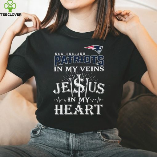 New England Patriots In My Vien Jesus In My Heart Logo Shirt