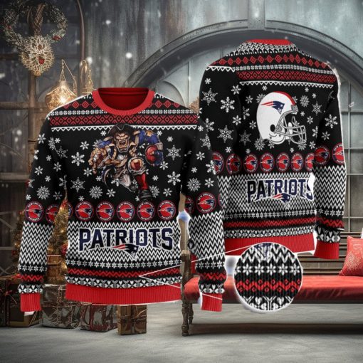 New England Patriots Logo Cute Christmas Gift Ugly Christmas Sweater For Fans